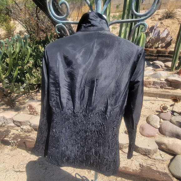 90's Jerry T Crepe Embellished Jacket - Picture 2 of 5